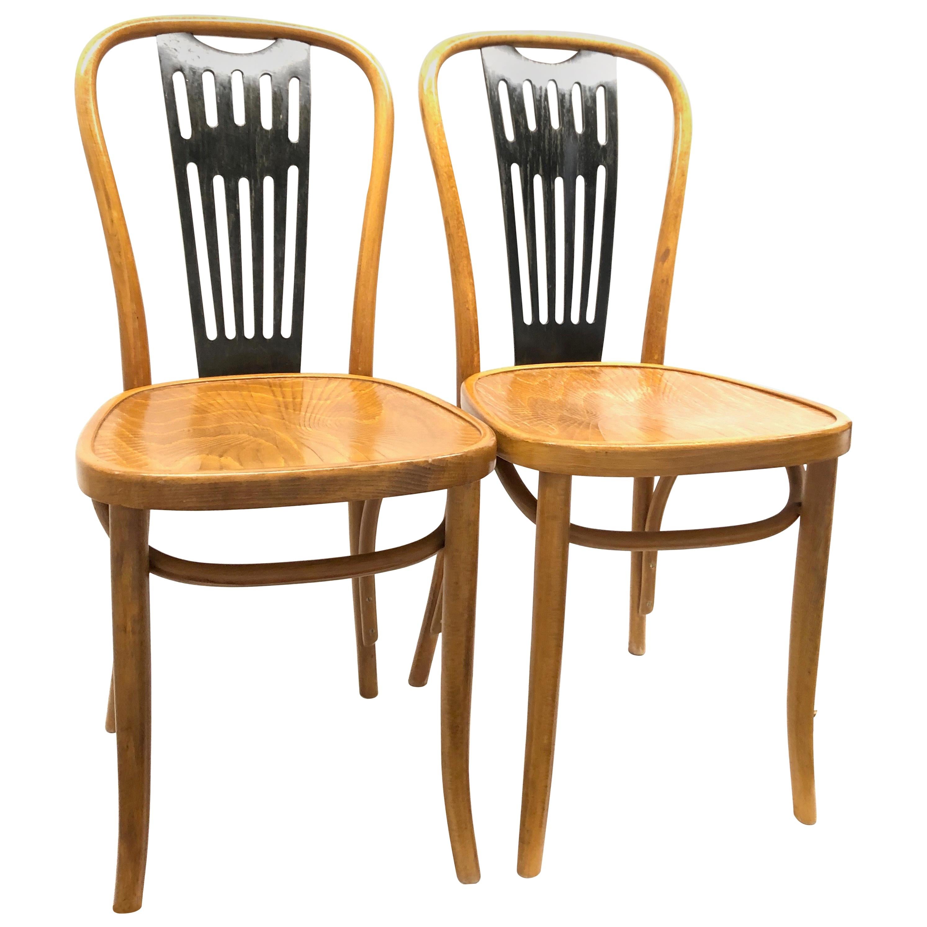 Pair of Bentwood Chairs made by ZPM Radomsko, Poland for Mobilair, Germany