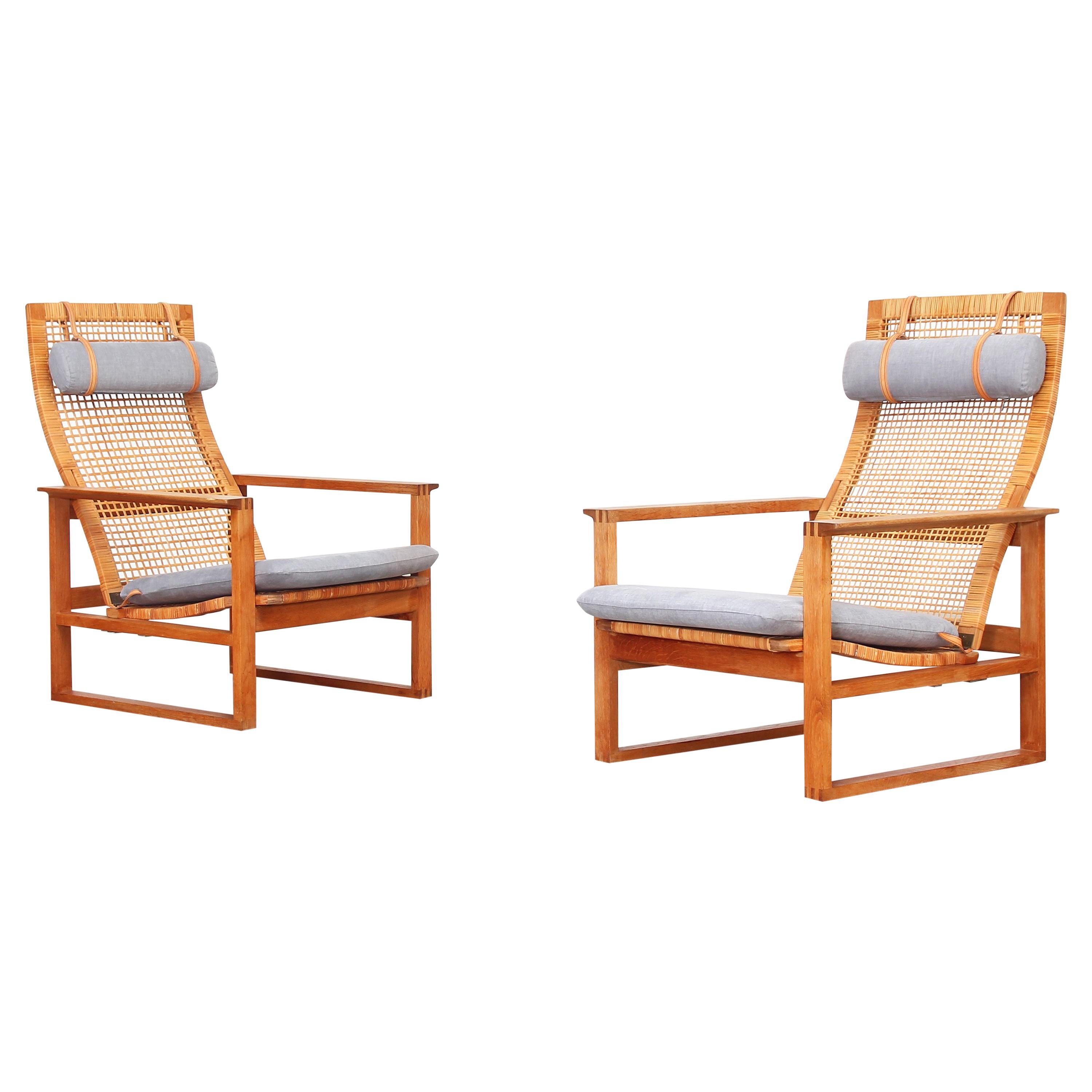 Pair of Danish Lounge Chairs by Borge Mogensen for Fredericia