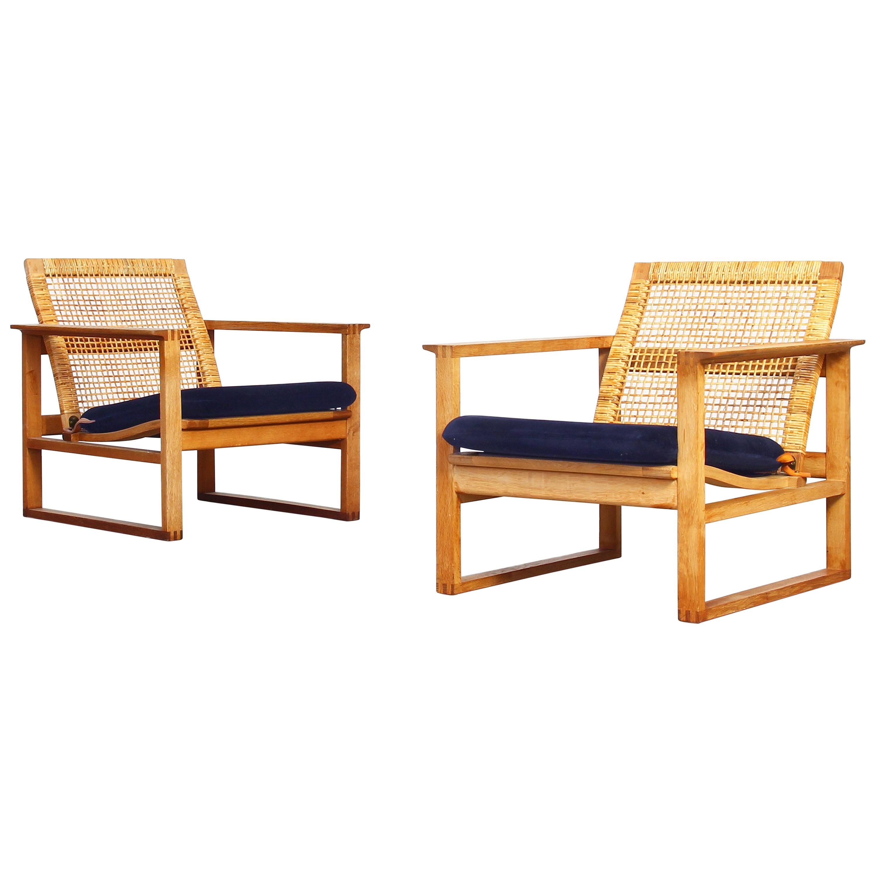 Pair of Lounge Chairs by Borge Mogensen for Fredericia