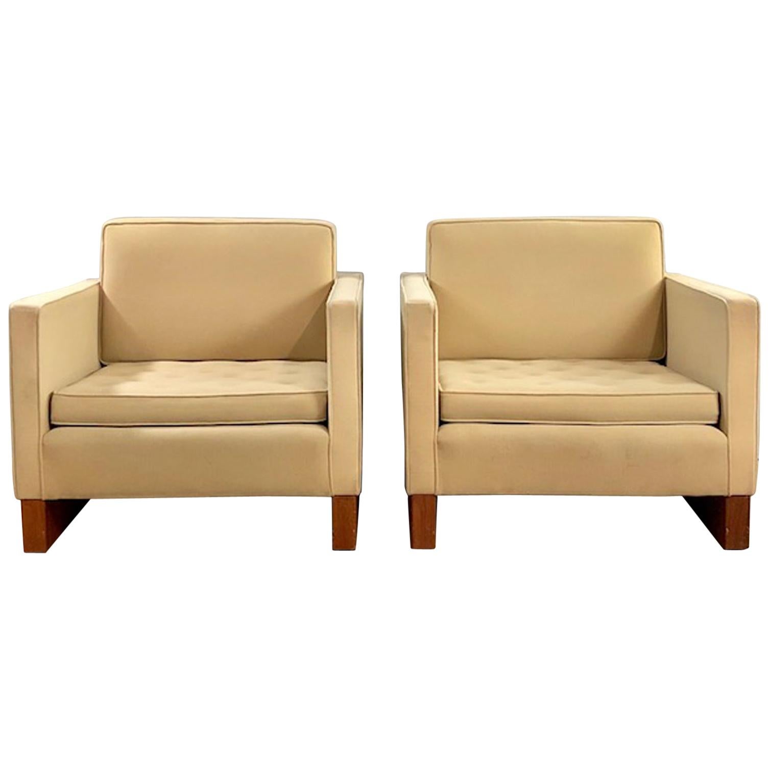 Mies van der Rohe Style Club Chair, Pair For Sale
