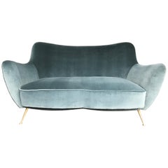 Guglielmo Veronesi Two Seater Sofa, Newly Upholstered Designers Guild Fabric