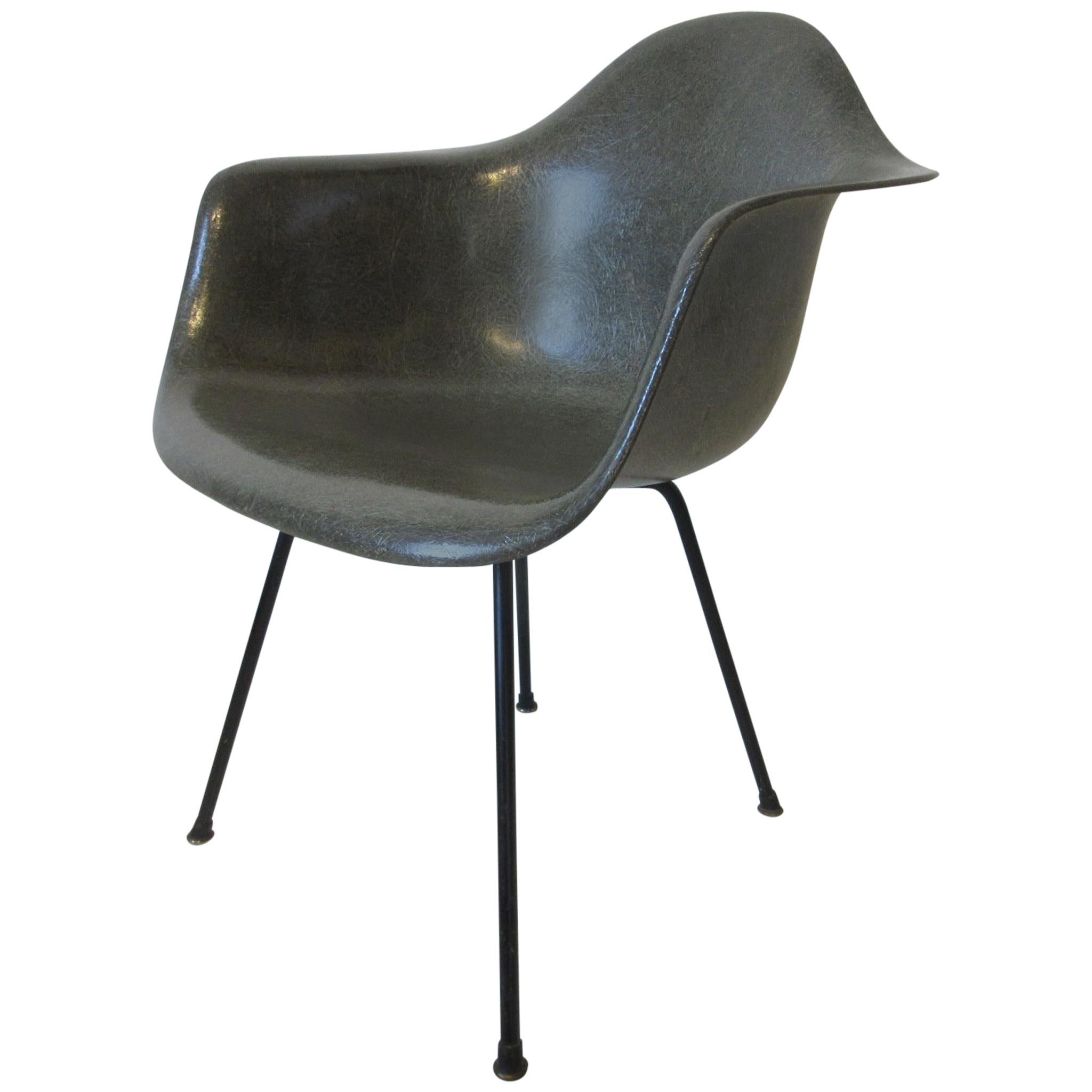 Early Label Eames Armshell Chair by Herman Miller