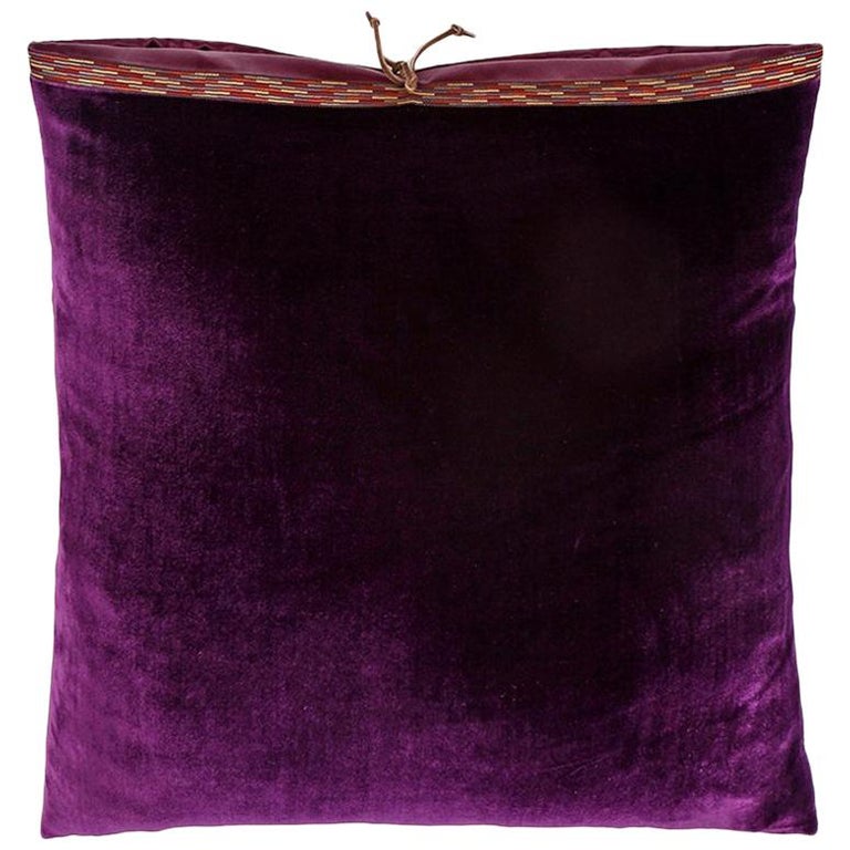 Silk Velvet Throw Pillow Plum For Sale at 1stDibs plum velvet pillows