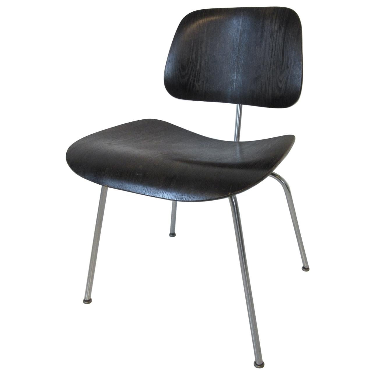 Early Eames Aniline Dyed DCM Chair for Herman Miller