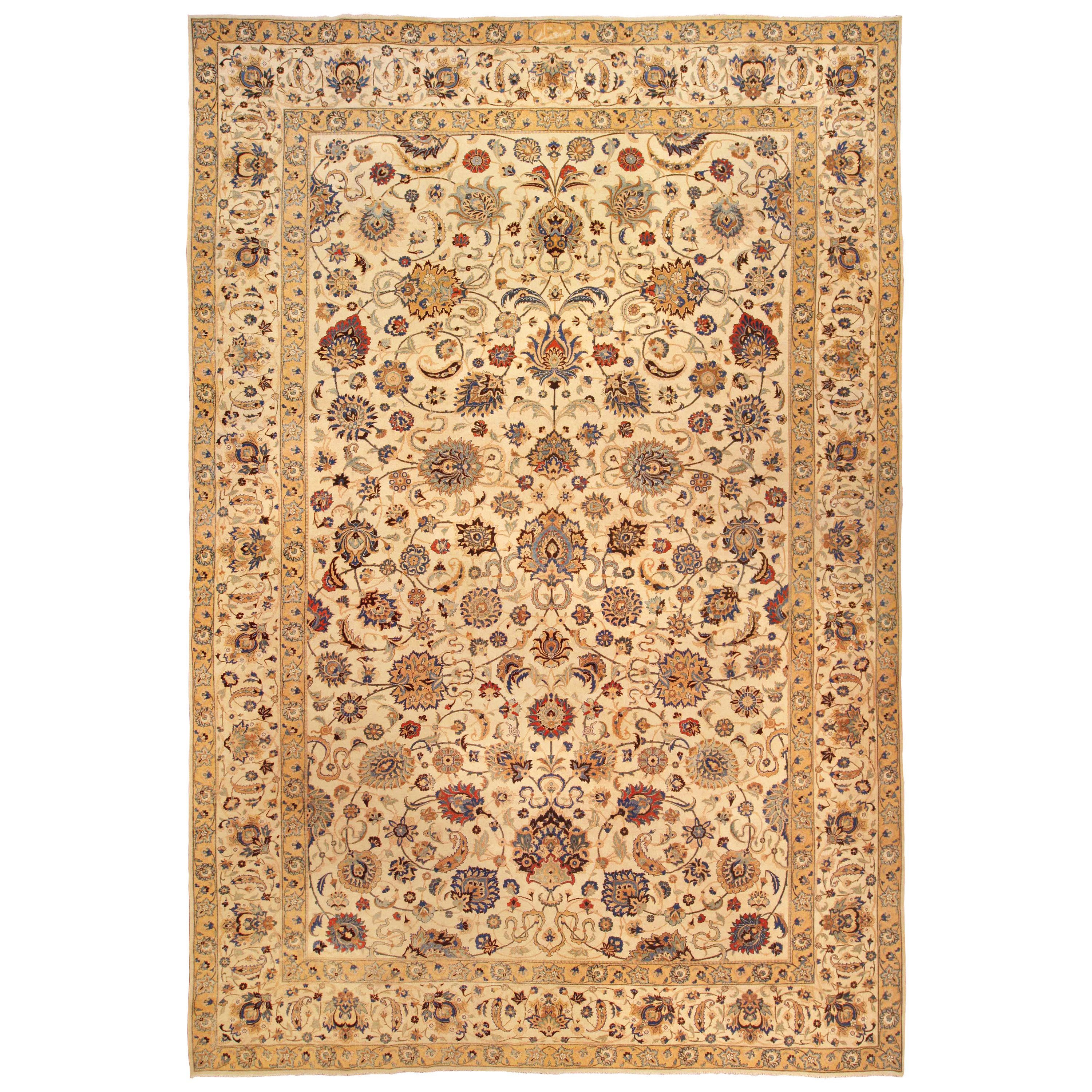 Antique Persian Tabriz Carpet For Sale at 1stDibs