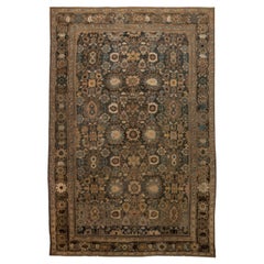 Antique 19th Century Persian Sultanabad Handmade Wool Rug