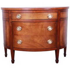 Mahogany Demilune Credenza or Chest of Drawers