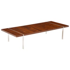 Rosewood and Chrome Coffee Table by Lane