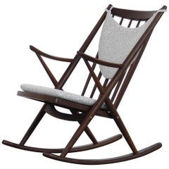 Rocking Chair by Frank Reenskaug for Bramin in Teak