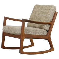 Vintage Danish Senator Rocking Chair by Ole Wanscher for Cado, 1960s