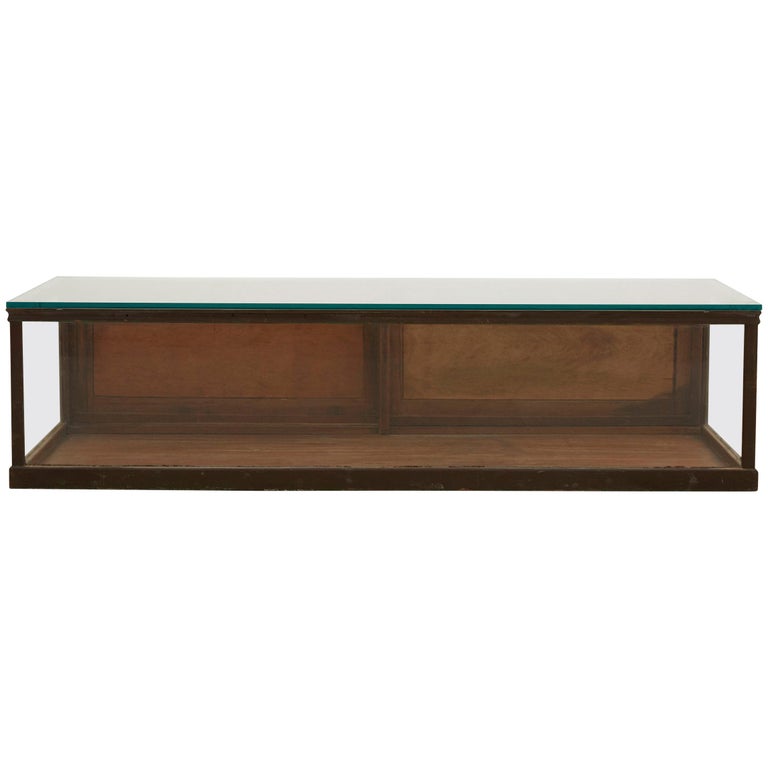 Counter Top Glass Display Case With Wooden Frame For At 1stdibs Counter Top Glass Display Case With Wooden Frame For