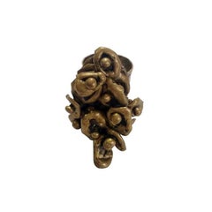 Pal Kepenyes Brutalist Bronze Kinetic Ring