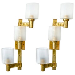 Pair of Ribbed Sconces by Stilnovo