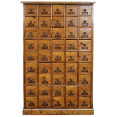 German Pine Apothecary Cabinet, 1930s