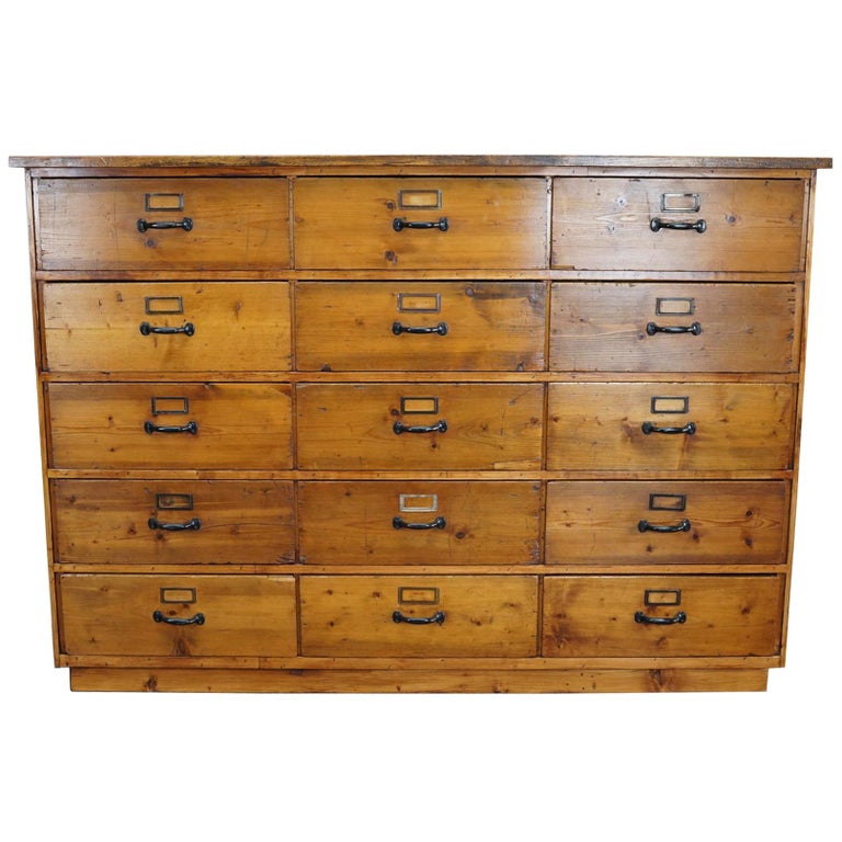 Large German Pine Apothecary Cabinet 1950s For Sale At 1stdibs