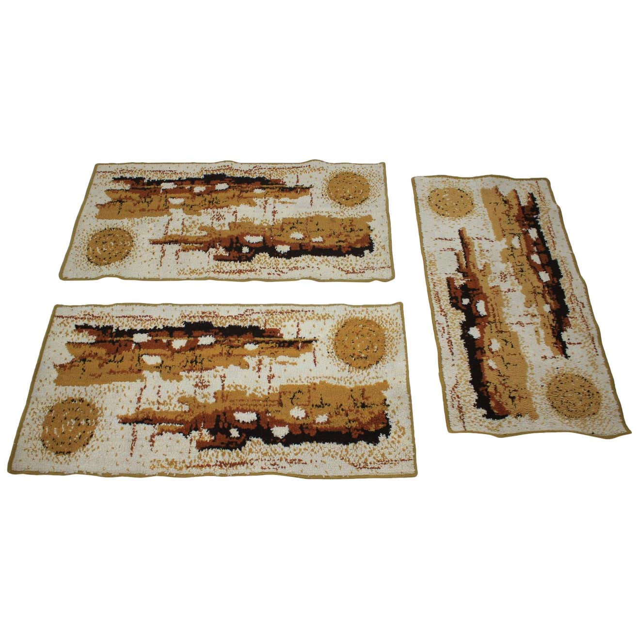 Set of Three Retro Design Carpets/Rugs, 1980s at 1stDibs