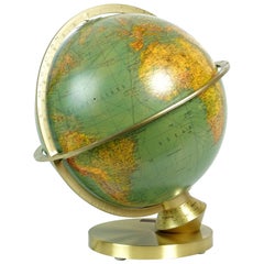 Retro World Globe Light Columbus Duplex Germany, 1970s