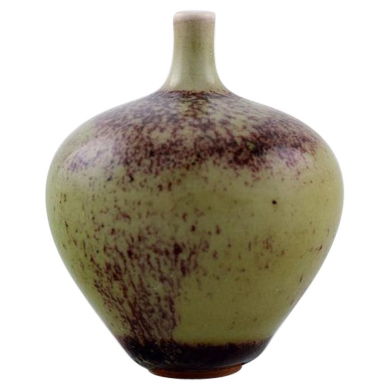 Berndt Friberg Studio Ceramic Vase Modern Swedish Design Unique, Handmade