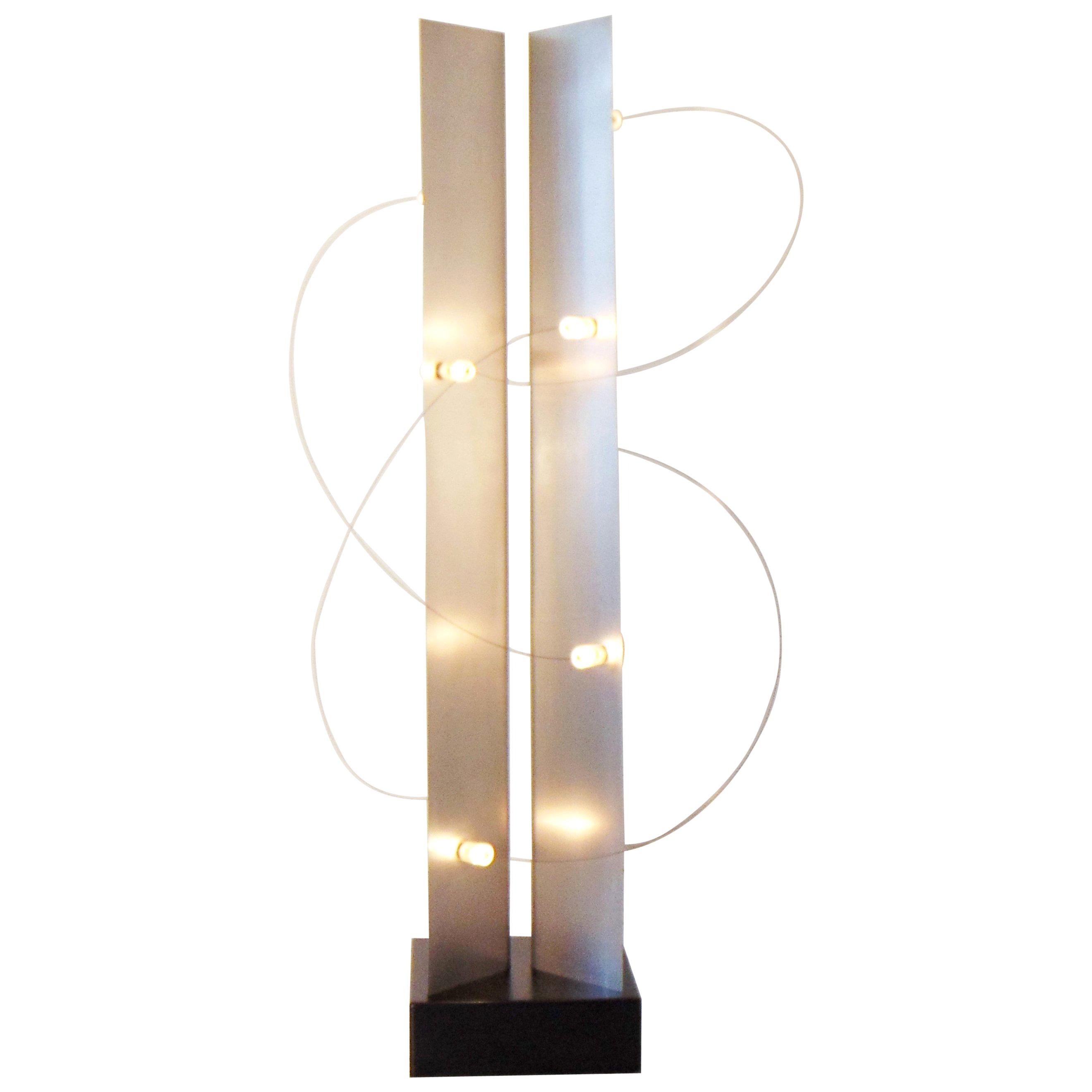 Studio A.R.D.I.T.I. Floor Lamp for Sormani Nucleo Italy 1975, Steel, Lucite