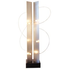 Studio A.R.D.I.T.I. Floor Lamp for Sormani Nucleo Italy 1975, Steel, Lucite