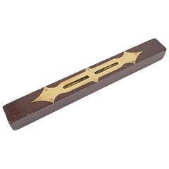 19th Century Wood and Brass English Water Level, 1860s