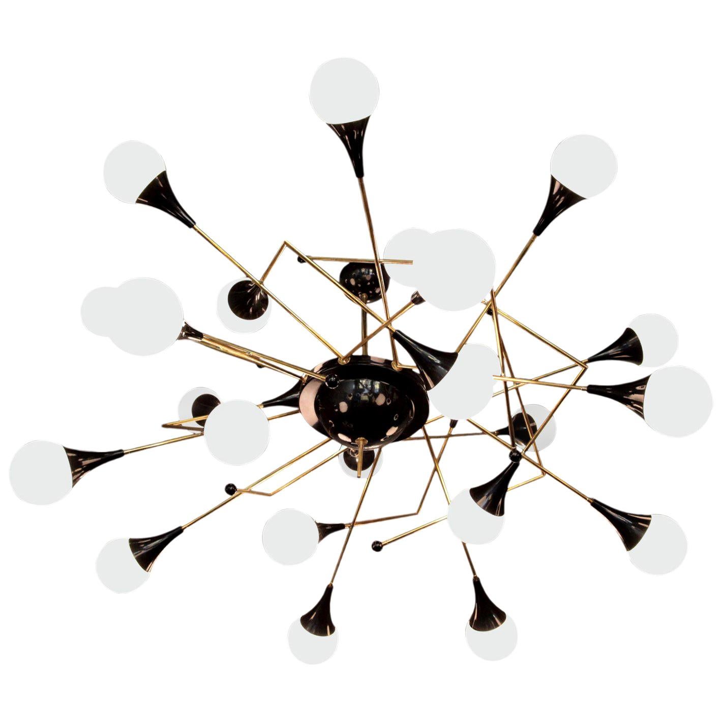 Exceptional Huge Atomic or Sputnik Chandelier