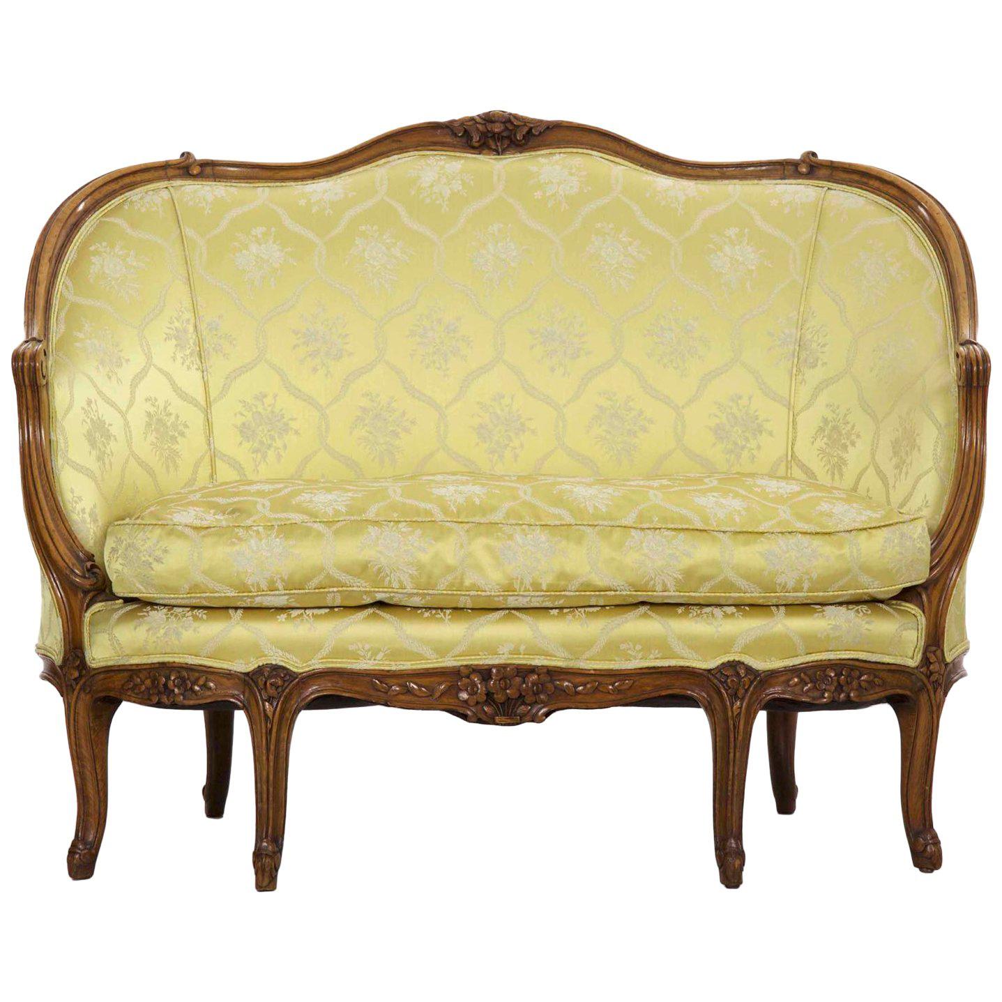 19th Century French Louis XV Style Antique Canapé Sofa Settee