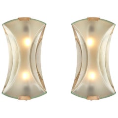 Pair of Max Ingrand Wall Lamps or Sconces for Fontana Arte Model 2225