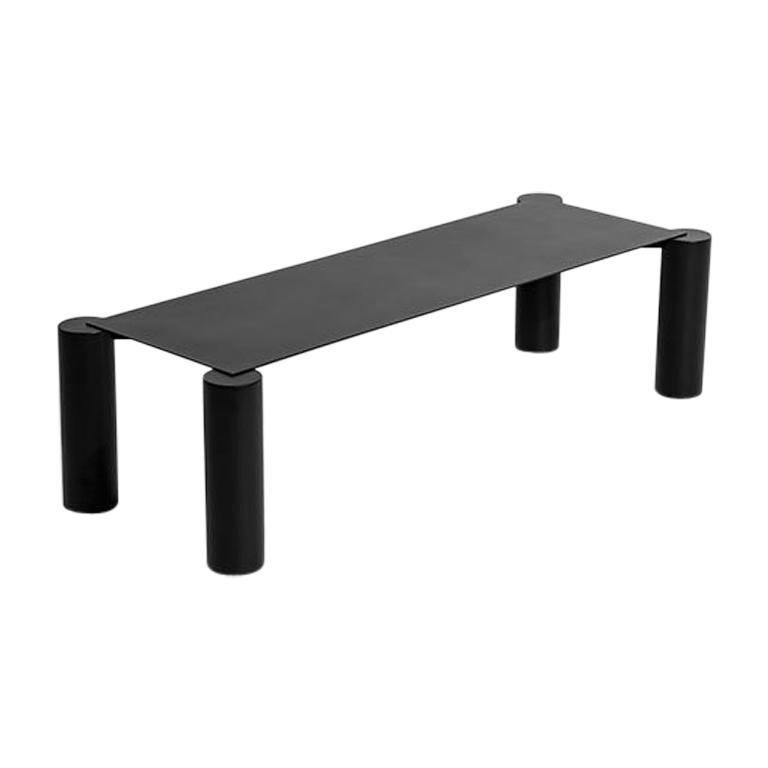 Max Enrich "Thin" Side Table Black Powder Coated Metal Contemporary Design  For Sale