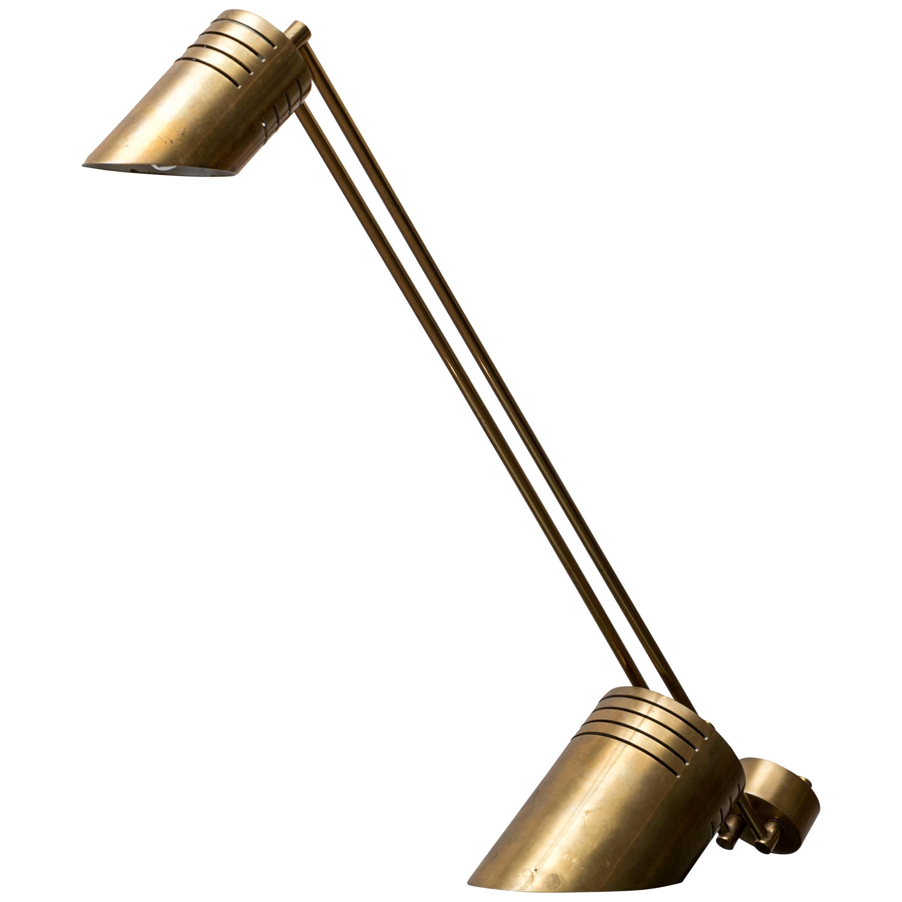 Brass Desk Lamp, France, 1970s