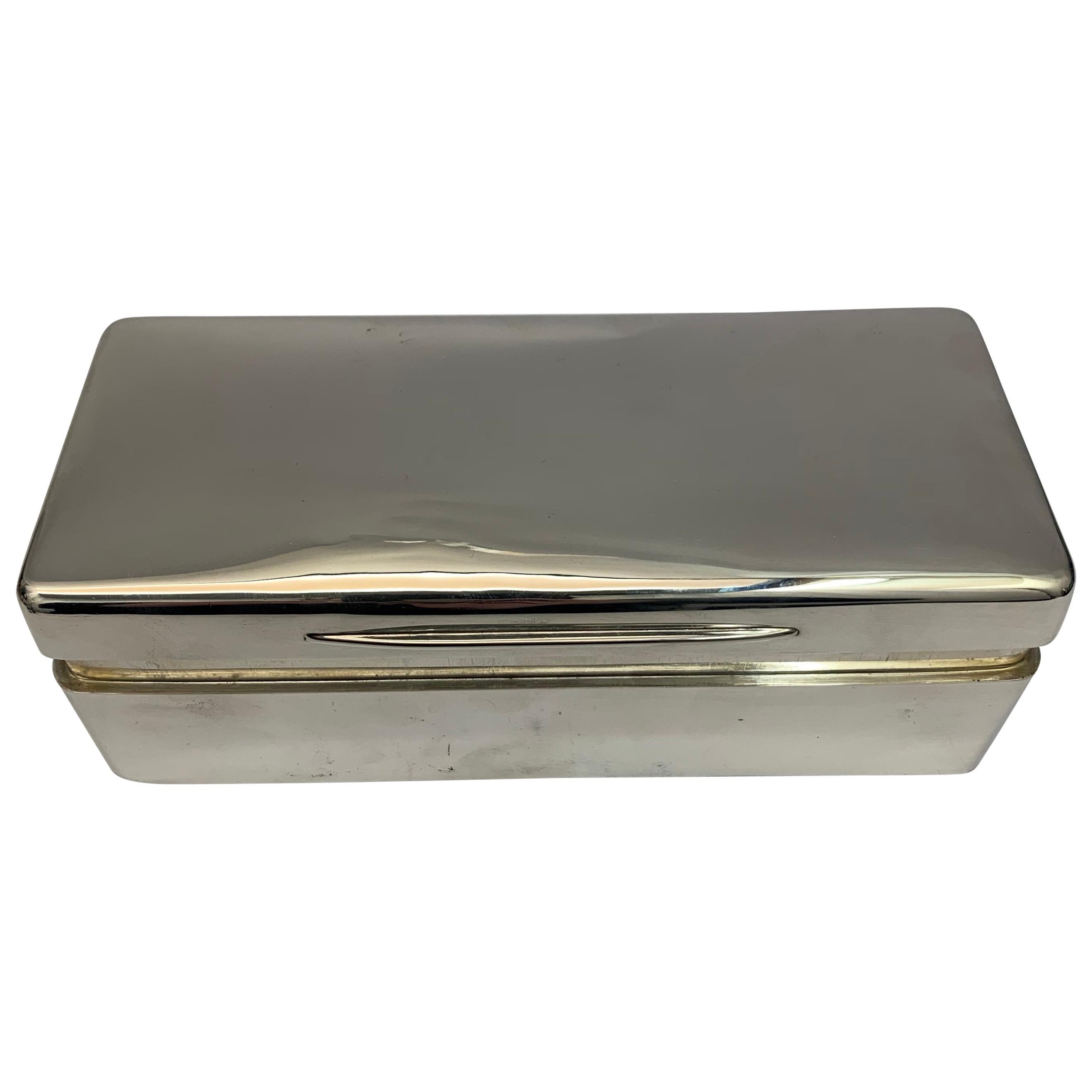 19th Century Silver Box Made in London by Gibson and Langman For Sale