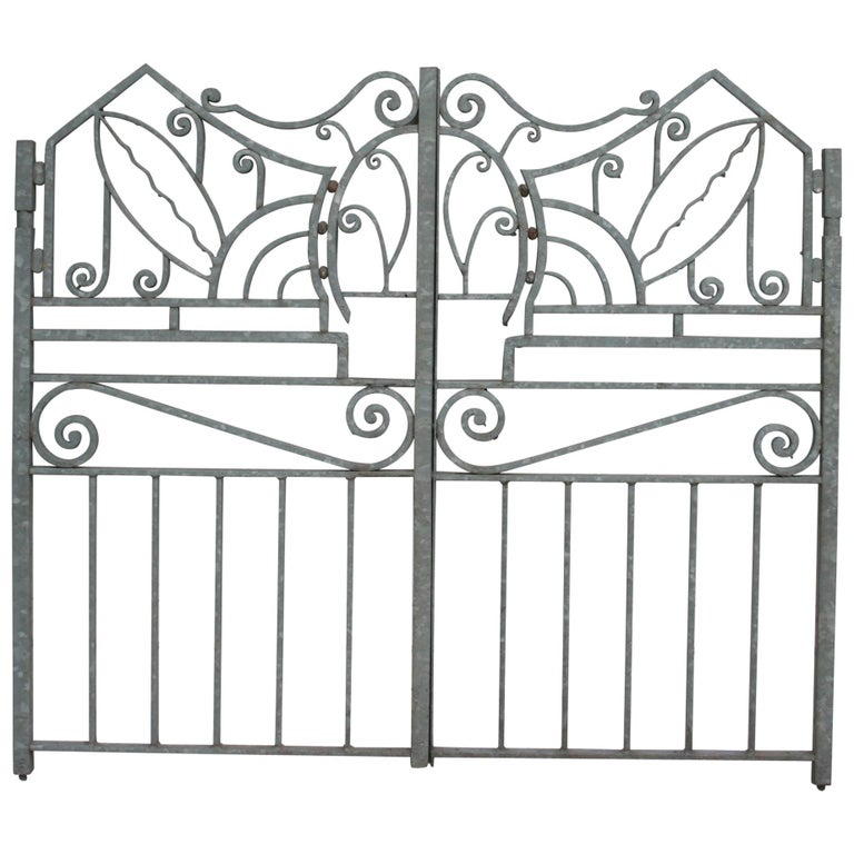 Antique Wrought Iron Gate From Switzerland Sandblasted And Antique Wrought Iron Gate From Switzerland Sandblasted And Galvanized For
