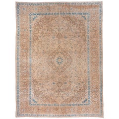 Antique Tabriz Carpet, Soft Palette, circa 1920s