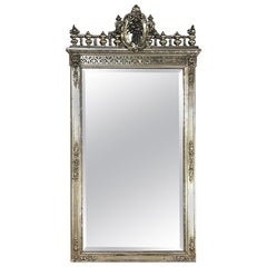 Napoleon III Period French Silver Gilt Mirror