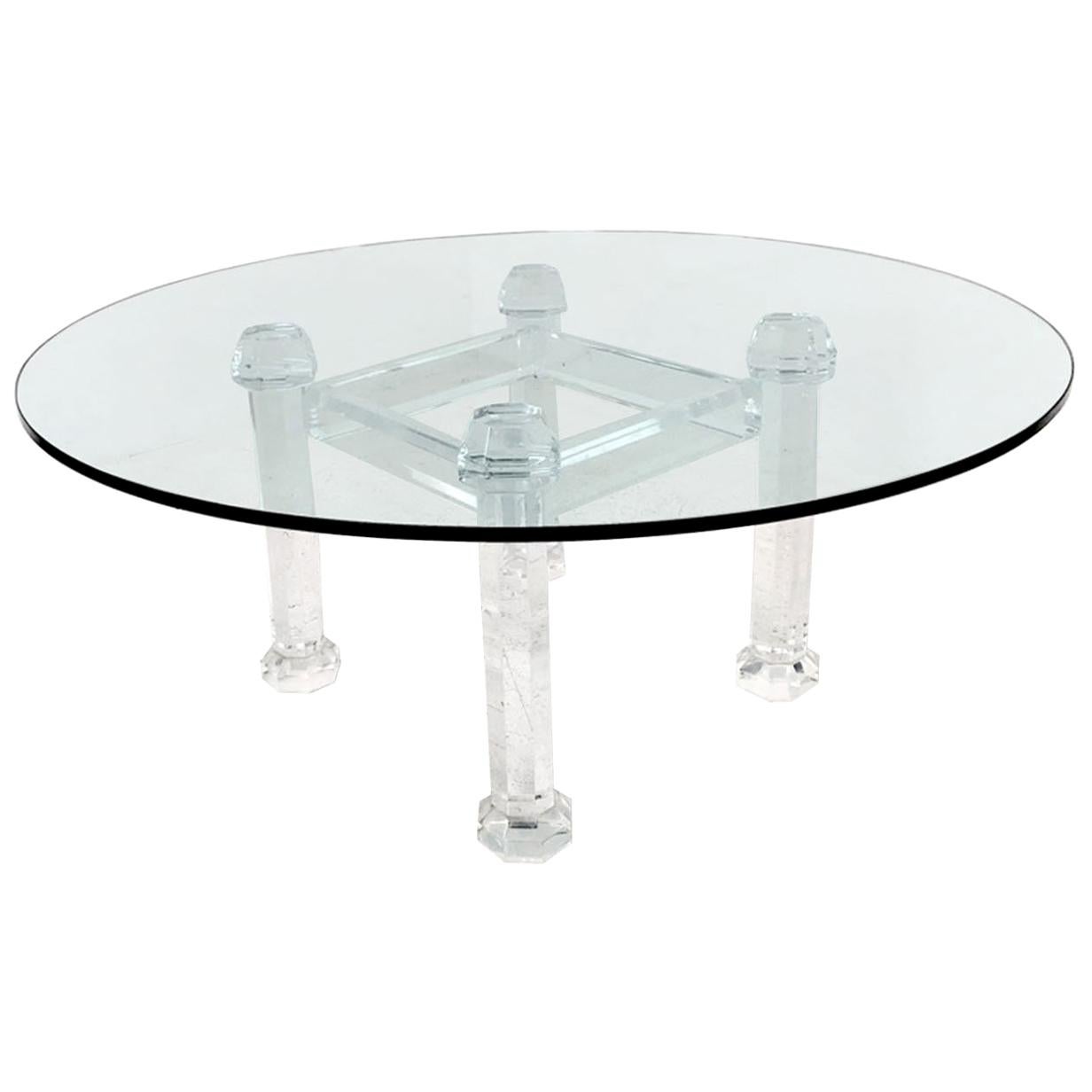 Prismatic Lucite Dining Table by Allan Knight