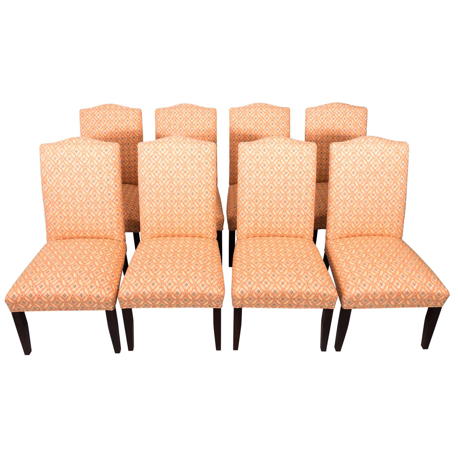 Set of Eight Upholstered Dining Chairs