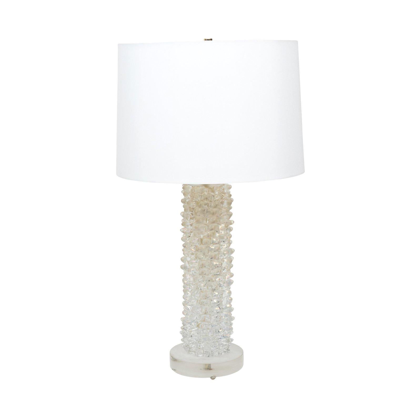 Murano Glass Table Lamp For Sale
