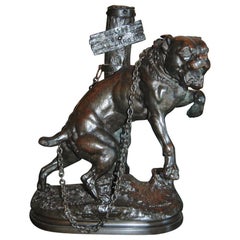 Bronze Sculpture Mastiff by Charles Valton Dog Bronze statue animalier Antiques 