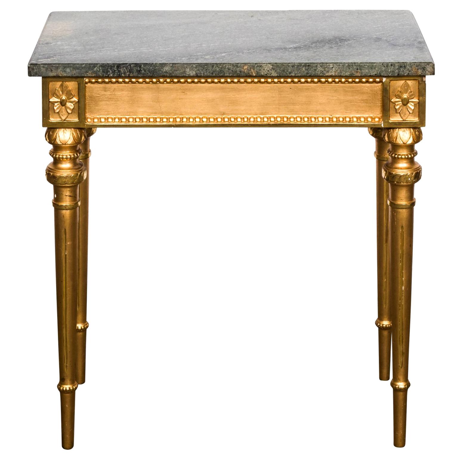 Gustavian Style Giltwood Console Table For Sale