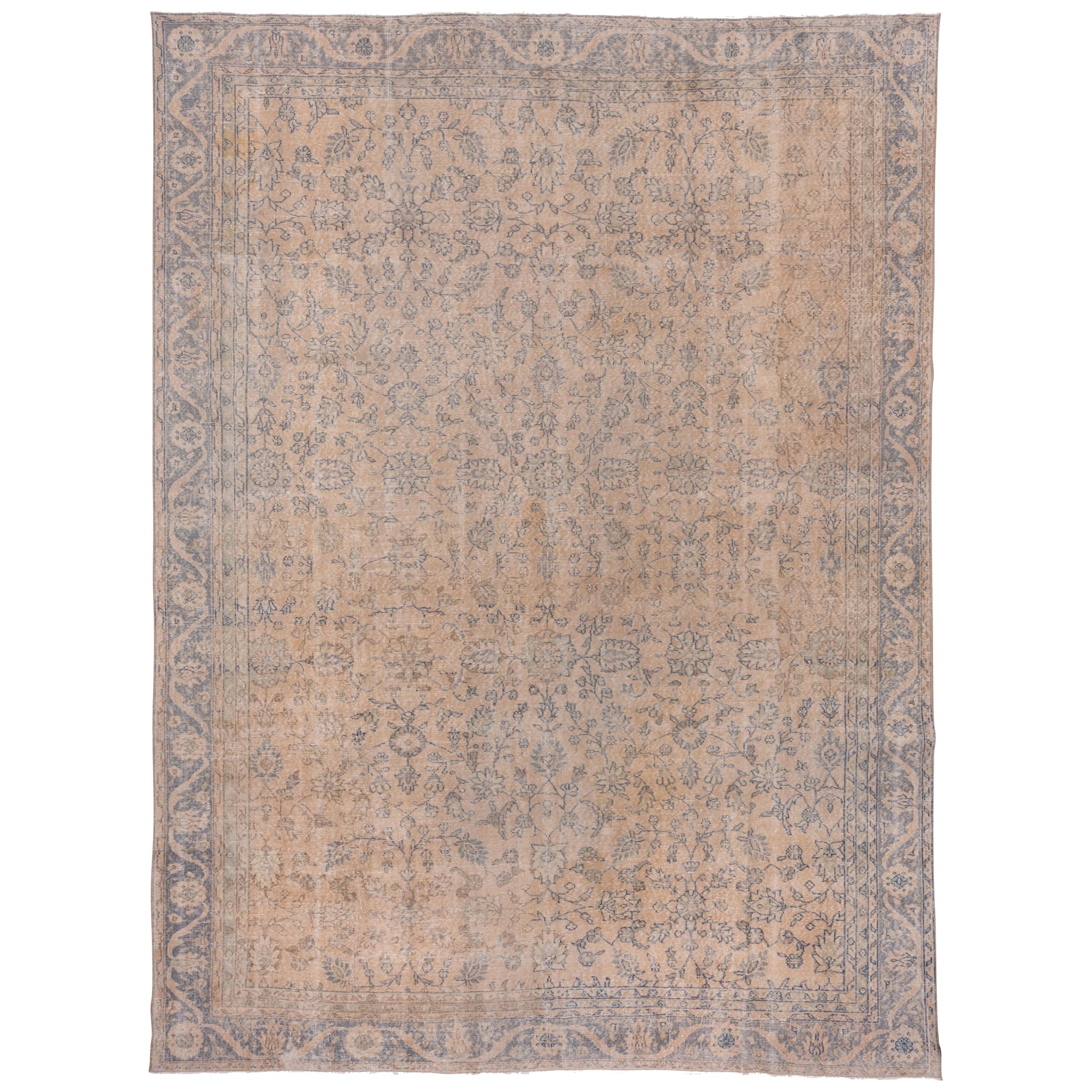 Shabby Chic Oushak Carpet, circa 1940s For Sale