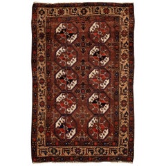 Early 20th Century Antique Turkaman Rug