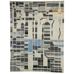 Contemporary Moroccan Style Rug with Postmodern Bauhaus Style