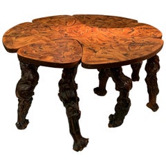 Root Coffee Table and Stools, France, 20th Century