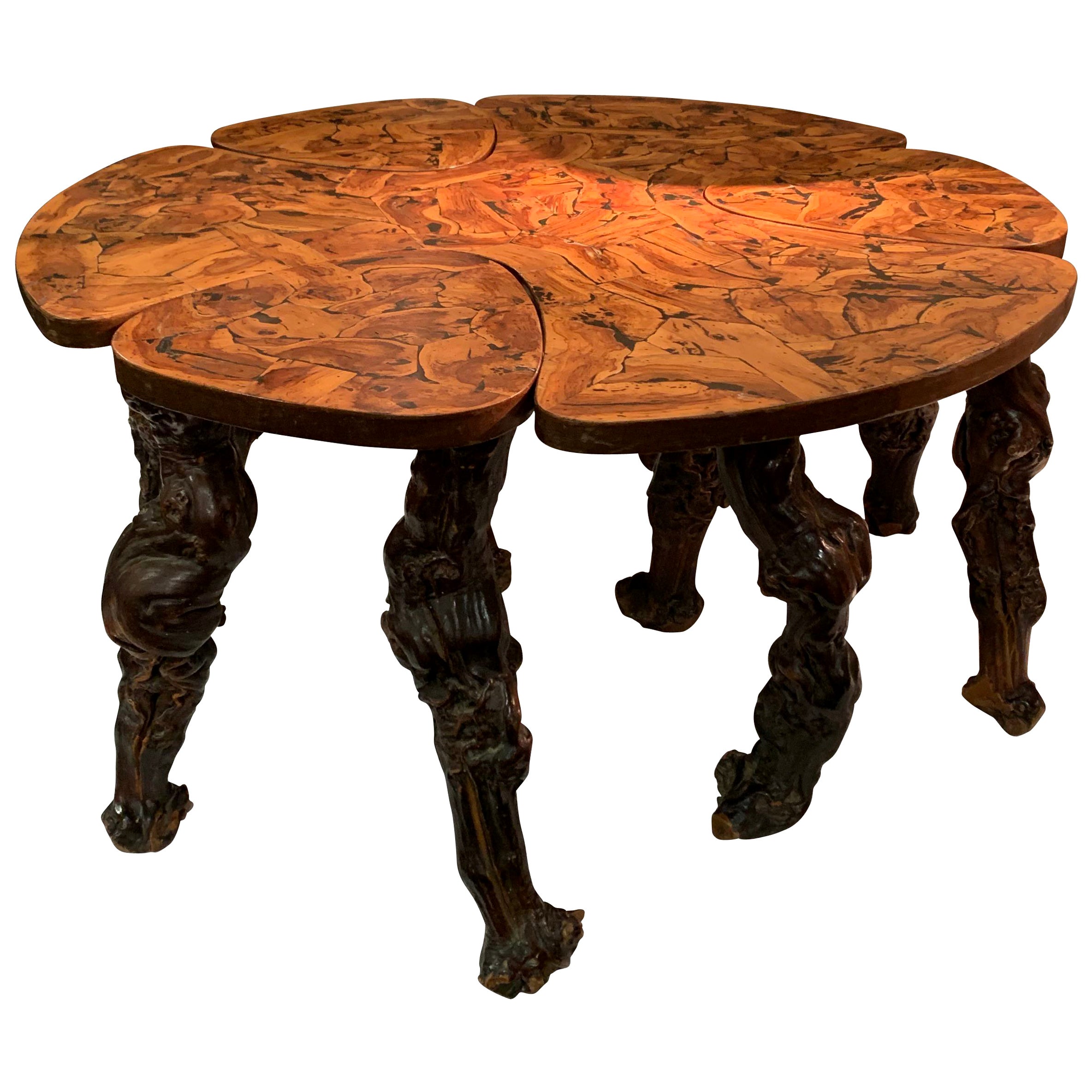 Tree Root and Stone Coffee Table at 1stDibs