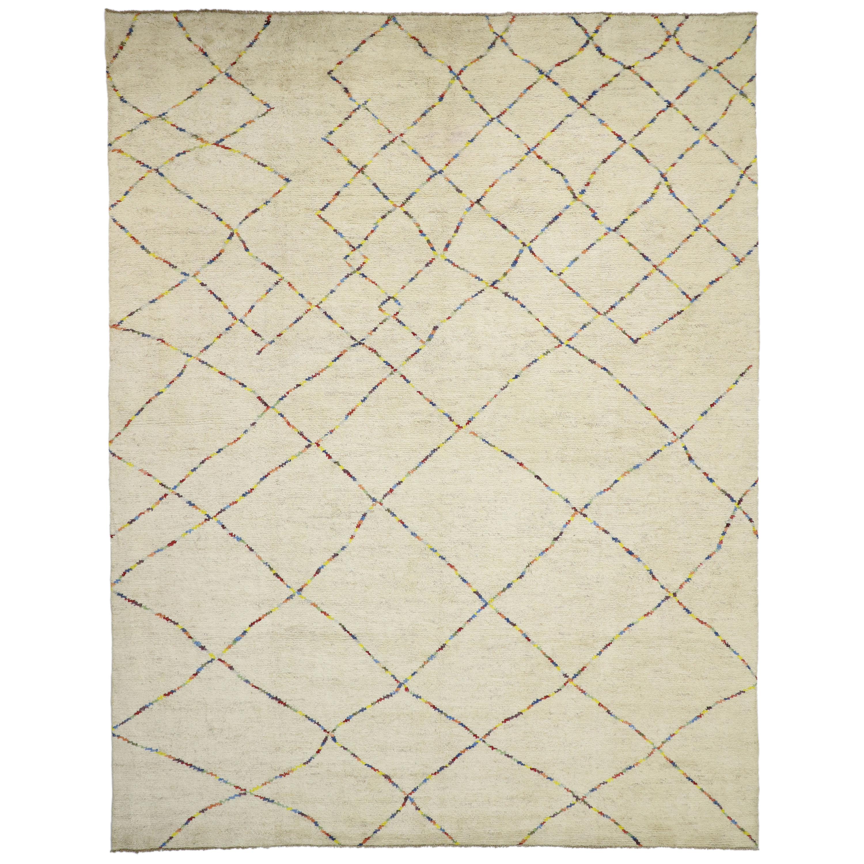 Contemporary Moroccan Style Rug with Organic Modern Style