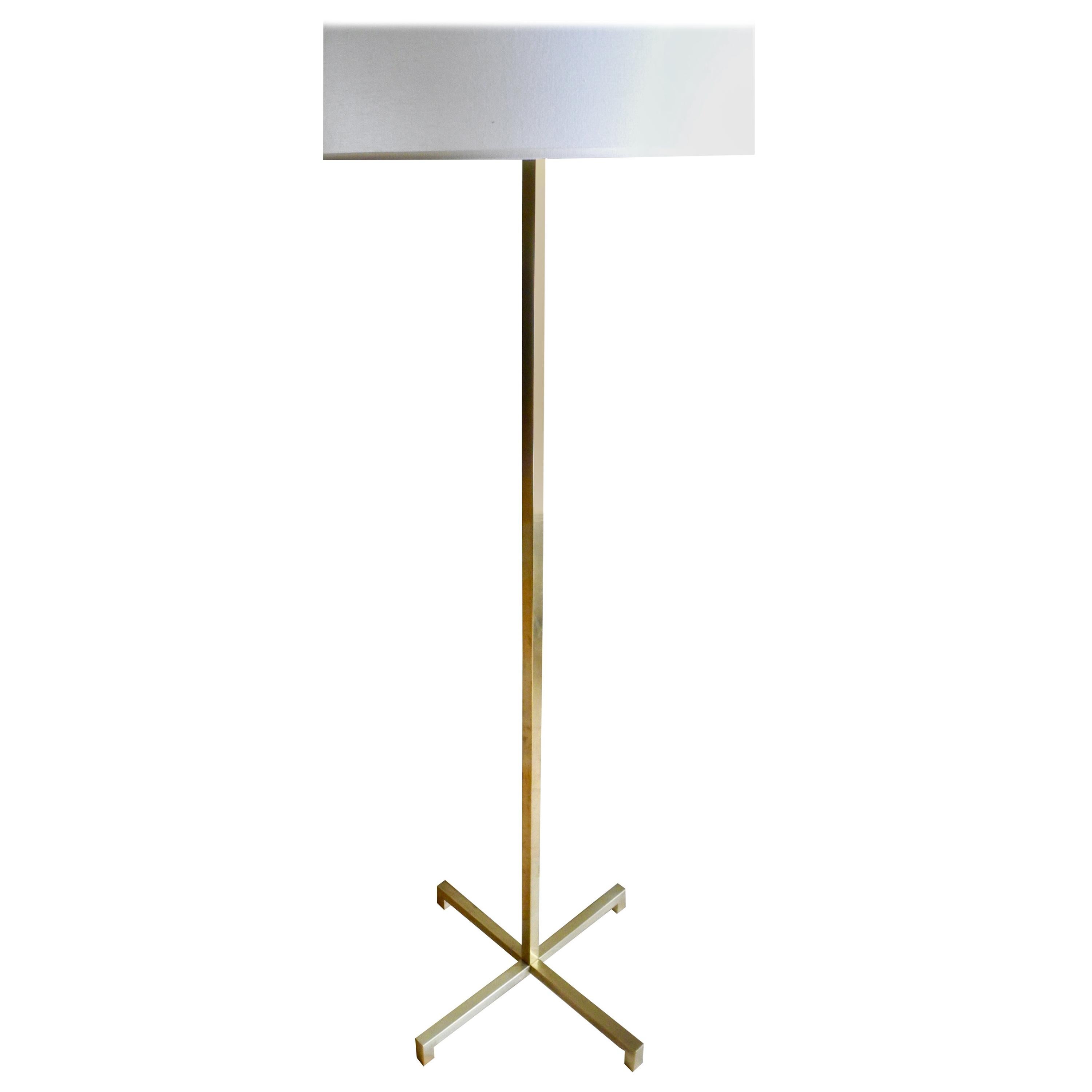 Modern Brass Floor Lamp by T.H. Robsjohn-Gibbings for Hansen  For Sale