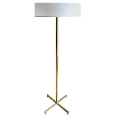 Modern Brass Floor Lamp by T.H. Robsjohn-Gibbings for Hansen 