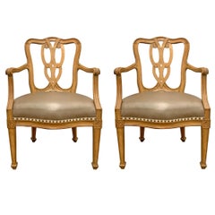 Antique Pair of Early 20th Century Italian Armchairs