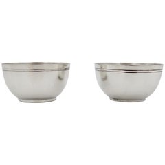Tiffany & Co. Sterling Silver Miniature Bowls or Salt Cellar Pair from 1924