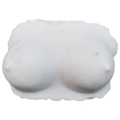 19th Century Marble Fragment Sculpture of Bosoms